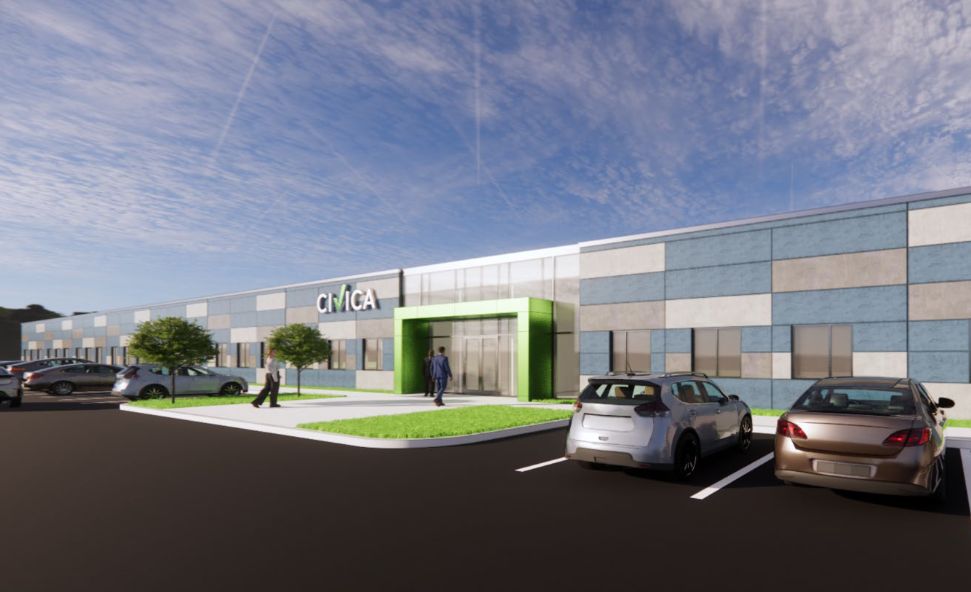 Rendering of Civica’s future lab facility in Chesterfield County